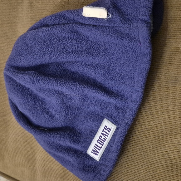 Kansas State Wildcats two-sided Beanie Stocking Cap Hat Blue-Gray & Purple Nike - Picture 4 of 5